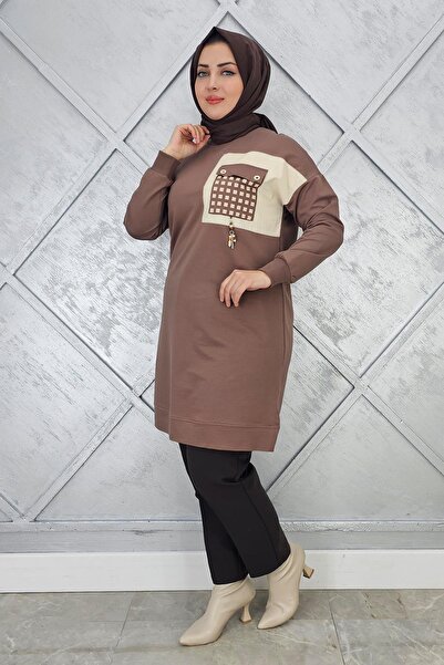 PYS KADIN CEBİ KOMBİN VE AKSESUAR DETAYLI TESETTÜR TUNİK
