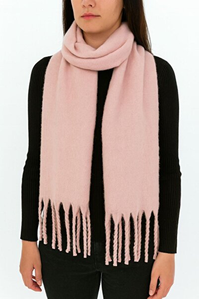 Markahit Women's wool plain 50x210 cm thick shawl