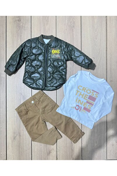 Tk Tela Kids Men's Three-Piece Suit 2/3 Age Range Inflatable Quilted Coat