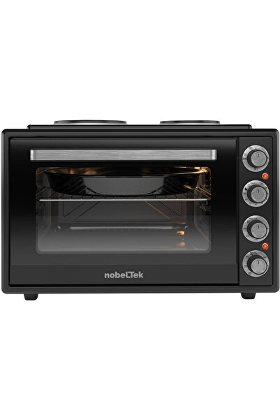 NobeLTek Electric oven NobeLTek, 60L, 2000W, electric hobs 1500w + 1000w, grill, timer, thermostat, glass