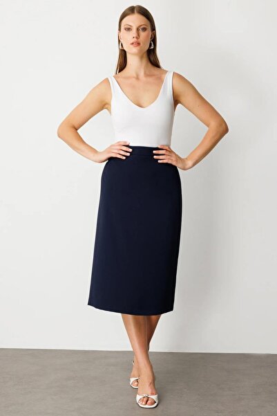 Nazen Giyim Ekol midi length crepe lace women's skirt 1008-2y5