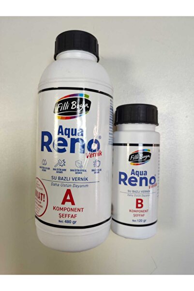 Filli Boya AQUA RENO VERNİK 2'Lİ Aqua Reno® Mutfak ve Banyo boyalarının uygulandığı yüzeylerde vernik SEFFAF