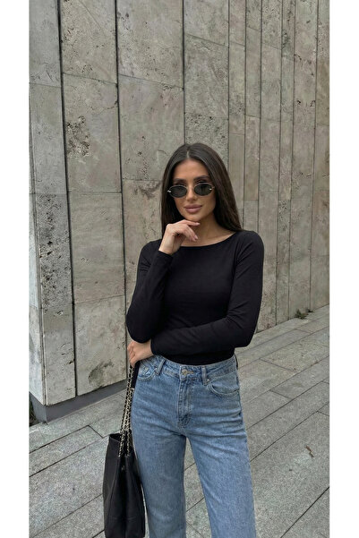 Friday Mood Γυναικείο κορμάκι με λαιμόκοψη καγιάκ