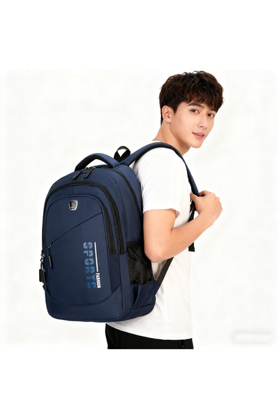 Generic Large-capacity travel backpack, men's and women's style, casual laptop bag