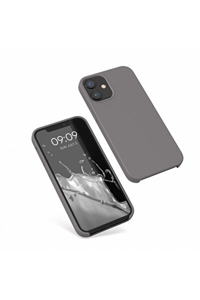 KWmobile Case for Apple iPhone 12 Mini, Silicone, Gray, 52640.155