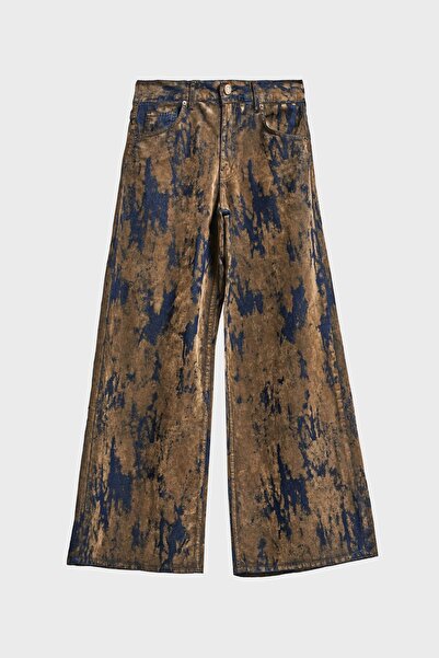 its basic Γυναικείο τζιν καφέ χρώμα 1w5-15 Palazzo Fit Special Fabric Design Denim Jean