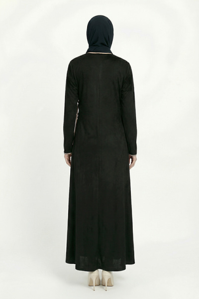 armonika Women's Black Cotton Anti-Sweat Inner Tie Prayer Dress Arm-26K001084