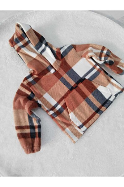 Store Boy's Plaid Fleece Hat Sweatshirt