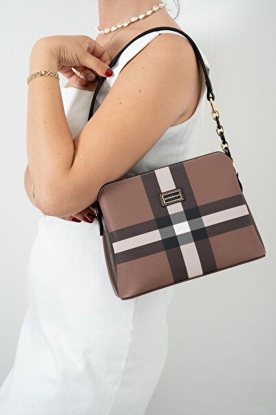 Silver Polo Silver & Polo Dark Brown Sp937 Women's Shoulder Bag