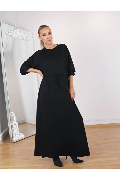 EL jadida Women's Elastic Waist Modal Fabric Plus Size Dress