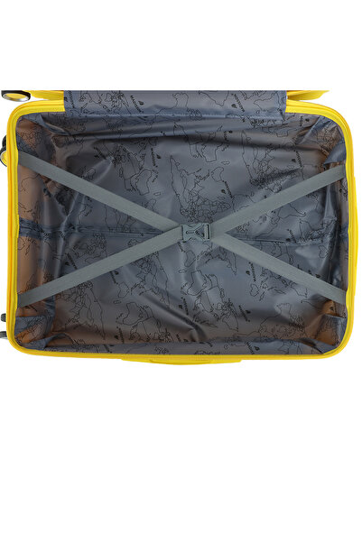 Madisson SW51103 medium trolley, 100% polypropylene, 67x43x25 cm, lock, 4 wheels 360°, yellow