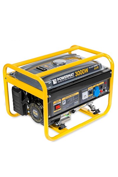 Powermat Generator curent electric 3000 W, 3 KW, 220 V, Stabilizator de tensiune (AVR), Monofazat, protectie