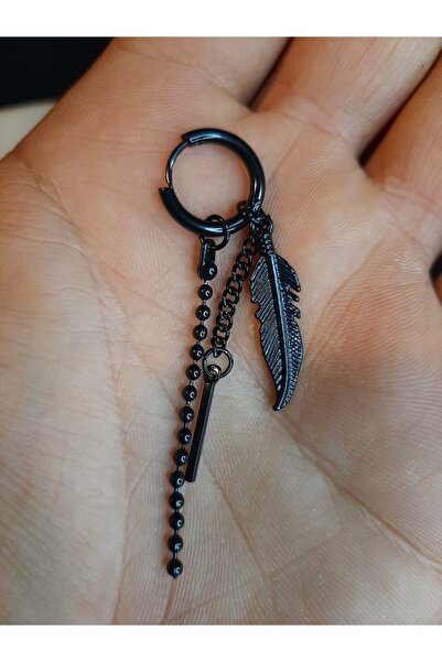 MRYart Leaf Men's Steel Earrings Unisex