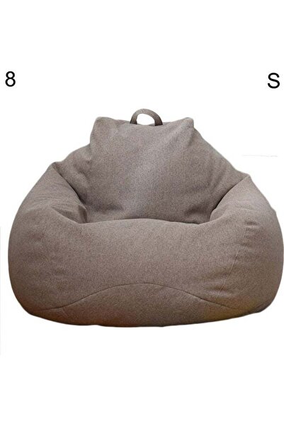Generic Solid Colour Cloth Lazy Lounger Bean Bag Cover Brown
