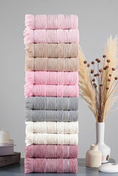 Cotonila Shiny 12'li 50x90 cm El&Yüz Havlu Seti