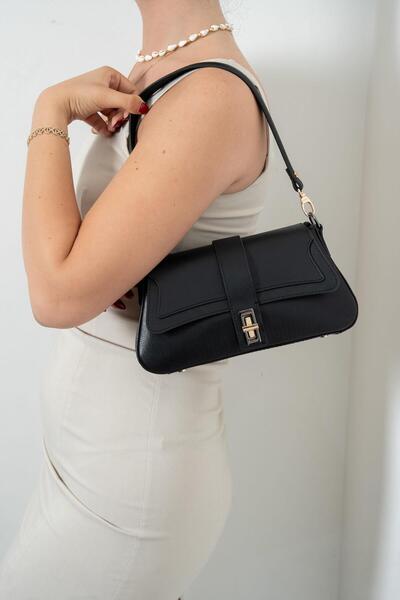 Silver Polo حقيبة كتف نسائية سوداء SP1177