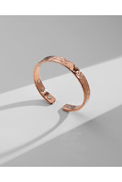 Sırlı Sepet Parlak Dövme Desenli Manyetik Bakır Bilezik