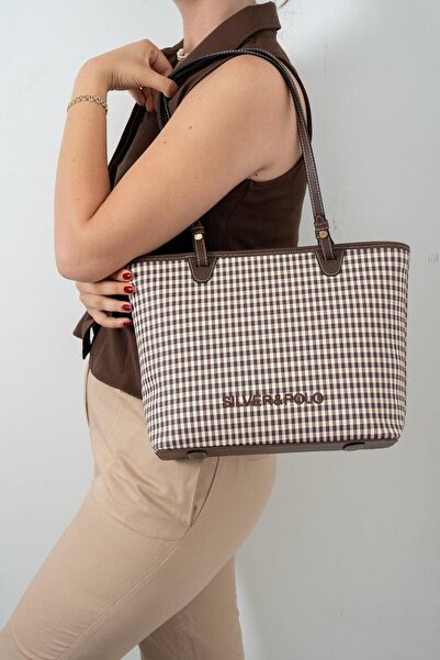 Silver Polo Kahve Sarı - Kahve SP1204 Kadın Omuz Çantası