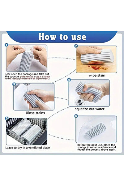 MaffStuff Magic Sponge for Universal Cleaning, Gray, 10.5 x 5.5 x 4.5 cm