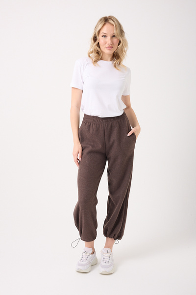Silk & Spice Women's Thessaloniki Fabric Trousers with Elasticated Cuffs and Pockets