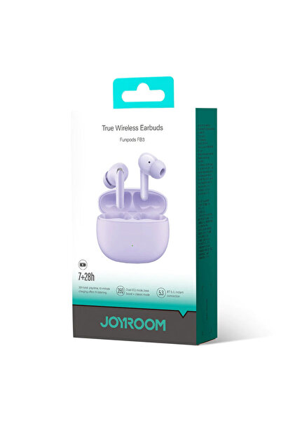 Joyroom Casti Wireless (JR-FB3), Casti Wireless, Ear Buds, BT, StandBy, White