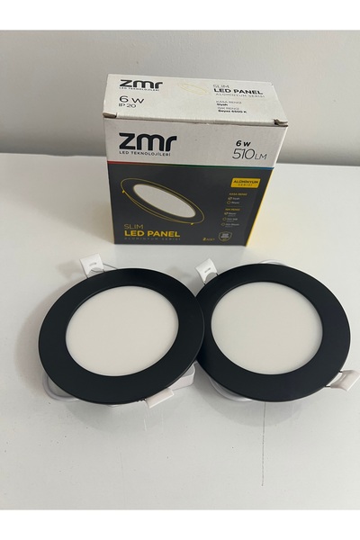 ZMR SLİM LED PANEL 6W 510LM KASA RENGİ SİYAH IŞIK RENGİ BEYAZ PAKET İÇİ İKİ ADET