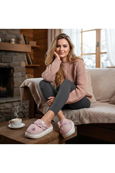 OEM Fluffy, warm and relaxing house slippers, cheerful slippers, for women, L713