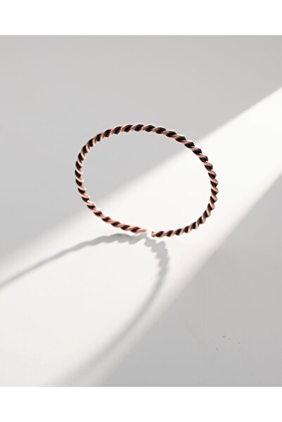 Sırlı Sepet Burgu Model Ajda Bakır Bilezik