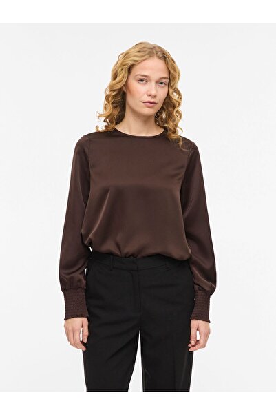 VILA Oberteil mit langen Ärmeln VIELLETTE Rundhals