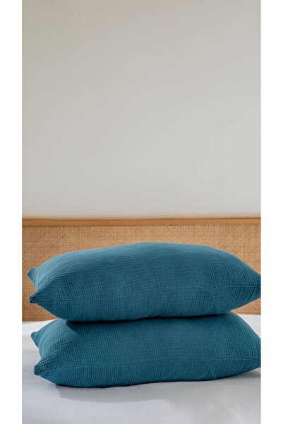 MYLASA HOME Muslin Pillowcase – Ultra Soft 4 Layers Muslin Cotton (50×70 cm) ...