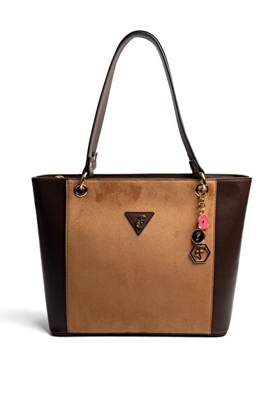 Silver Polo حقيبة كتف نسائية من جلد الغزال SP1176 باللون البني الداكن