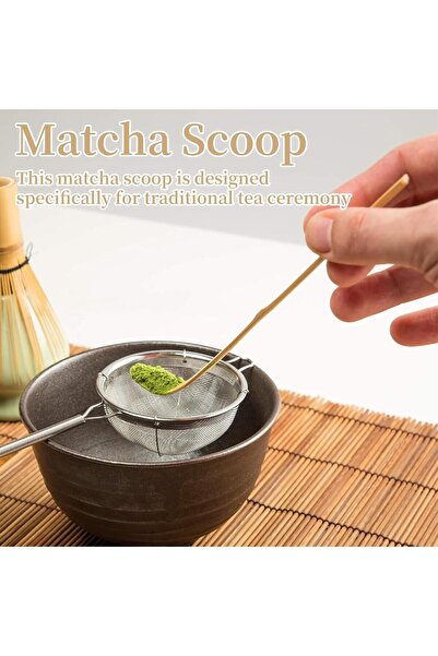 fulina 2 Pcs Brown Bamboo Matcha Scoop, Japanese Chashaku, for Tea Ceremony 18cm, Coffee, Tea and Espresso