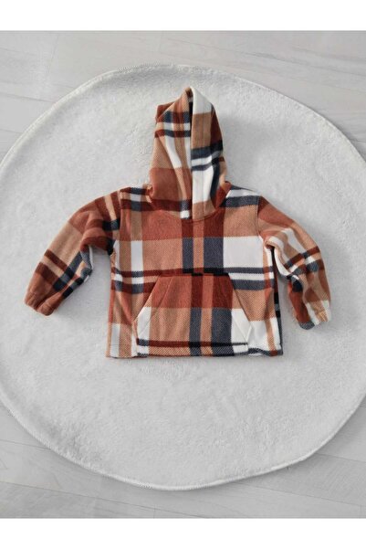 Store Boy's Plaid Fleece Hat Sweatshirt
