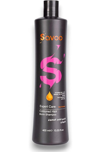 SAVOO Shampoo for Coloured Hair 400ml - Biotin, Green Tea & Date Oil