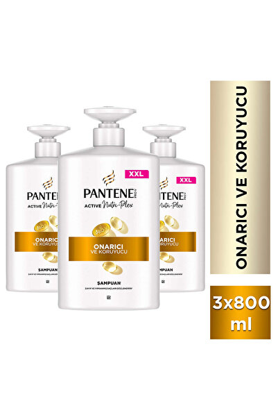 Pantene Pro-V Onarıcı & Koruyucu Şampuan 800ml Pompalı Şişe x 3 Adet