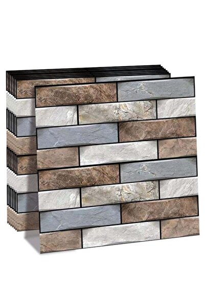 Arabest 10 قطع ثلاثية الأبعاد لتزيين الجدران الداخلية، ورق حائط ذاتي اللصق للمطبخ والحمام وغرفة النوم (30 × 30 سم)