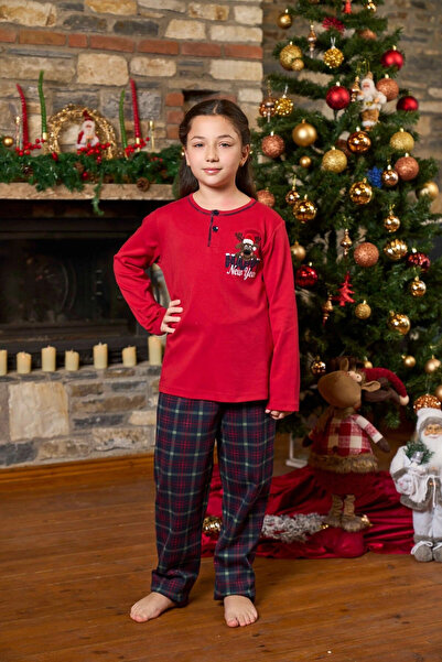 evnoor Aqua 26454 Новогодишен комплект пижама за момичета