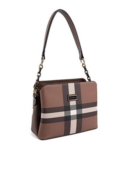 Silver Polo Silver & Polo Dark Brown Sp937 Women's Shoulder Bag