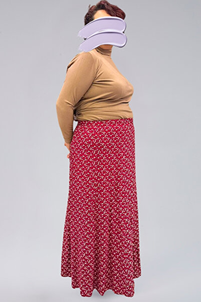 BNZ TEKSTİL Pieced Long Prayer Skirt, Viscose Crinkle 8 Piece Long Women's Skirt