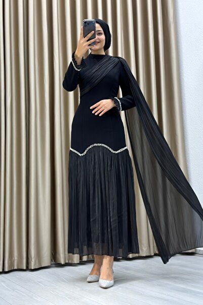 Matik Abiyem Sofia Fabric Chiffon Detailed Evening Dress