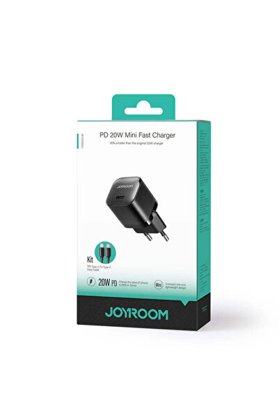 Joyroom Incarcator (JR-TCF02) Retea + Cablu Lightning, 20W, 1xUSB-C, PD, Comp...