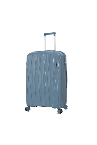 Madisson Cărucior mare SW51103, 100% polipropilenă, 77x50x29 cm, încuietoare, 4 roți 360°, albastru gri