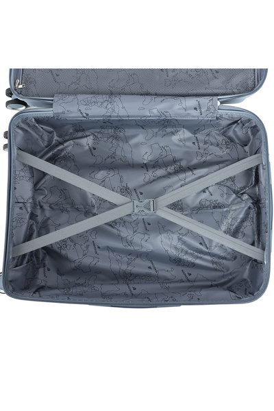 Madisson Cărucior mare SW51103, 100% polipropilenă, 77x50x29 cm, încuietoare, 4 roți 360°, albastru gri