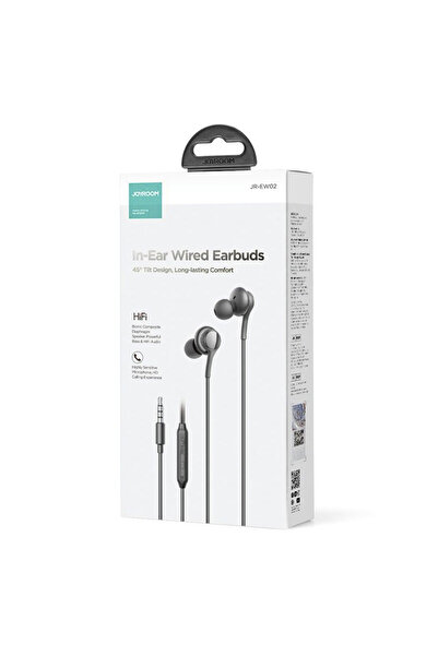 TelcoMag Joyroom (JR-EW02) - Casti cu fir, In Ear, 3.5mm, 1.2m, Buton microfo...