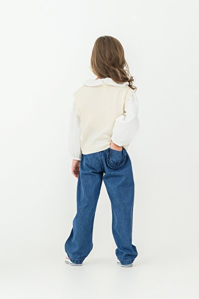 Harika KIDS Girl's Knitwear Sweater-Shirt-Denim Pants 3-Piece Set