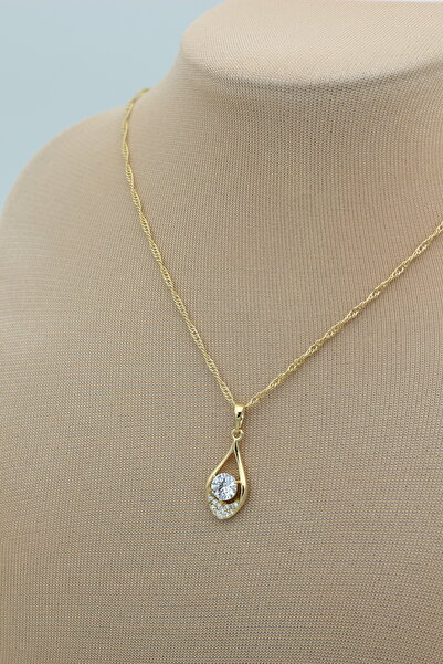 XUPING JEWELRY Style Pearl/Xuping Jewelry Drop Zircon Stone Model Necklace