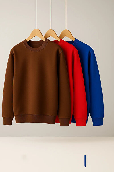 COMBİNE MİCHAİL Men's Casual Trend Oversized Loose 3-Piece Sweater