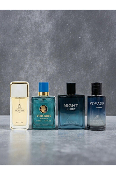 Trillion Gift Set 4 Men's Perfumes 4x100ml - Vercares, Voyage, Trillion, Night