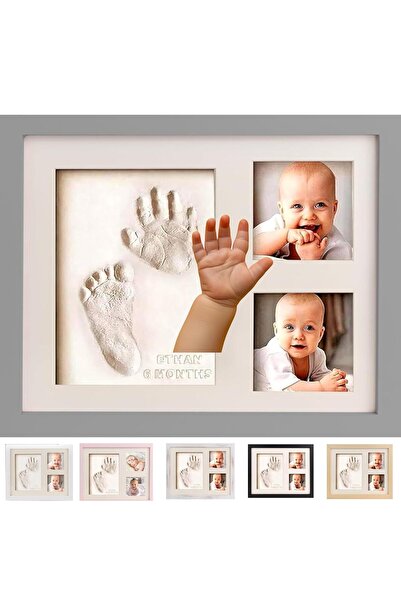 Saharaz Baby Footprint and Hand Print Kit - Keepsake Frame, New Mom Gifts, Ba...