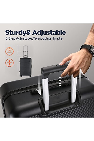 Kingon Luggage Sets(20/24/28In),Carry-on Luggage,ABS Hard Shell Travel Luggage Suitcase with Spinner Wheels